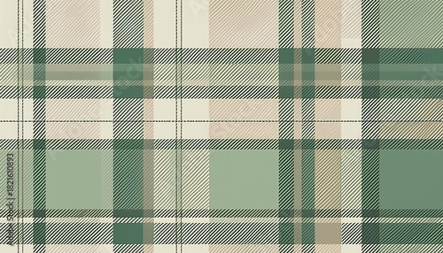 light sage green and cream tartan pattern