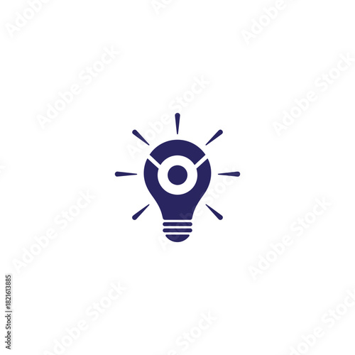 Brilliant innovation radiates from this bright idea logo, perfect for a tech startup or creative agency seeking a modern brand identity