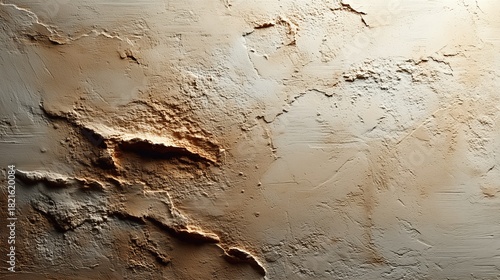 Handmade plaster wall texture with subtle imperfect brush strokes, warm studio light and natural tonal variations creating an artisanal minimal background