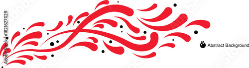 Red abstract swirling vector design element