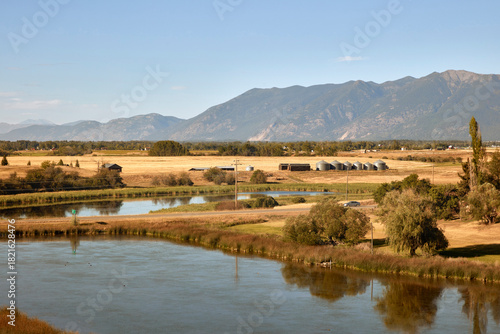 Flathead River Meanders Through Golden Valley Near Kalispell, Montana