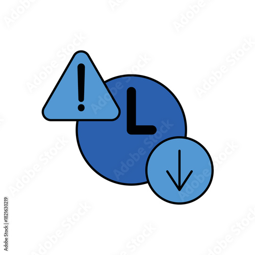 Downtime Log icon outline editable stroke line drawing eps.