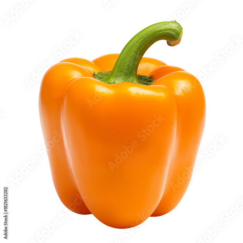 Vibrant Orange Bell Pepper on a Clean Background for Fresh Cooking Ideas