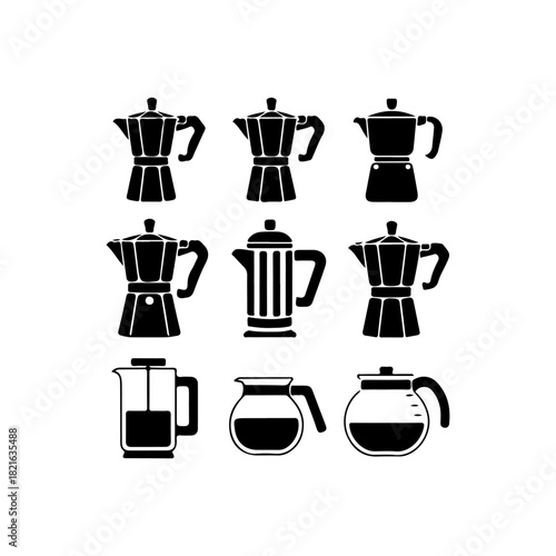 Coffee Maker Silhouettes Collection
