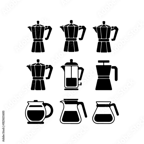 Various Coffee Brewing Tools Vector Set