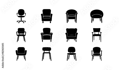 Office and Armchair Vector Icons


