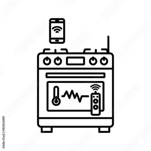Smart oven control via smartphone application and remote device