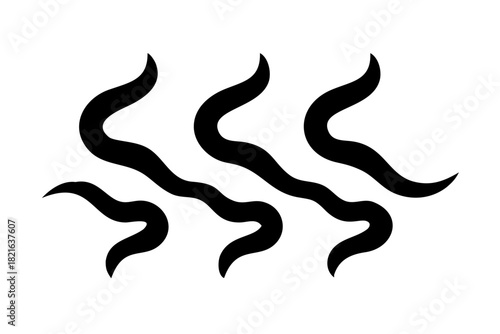 Abstract black smoke wisps on white background vector 1