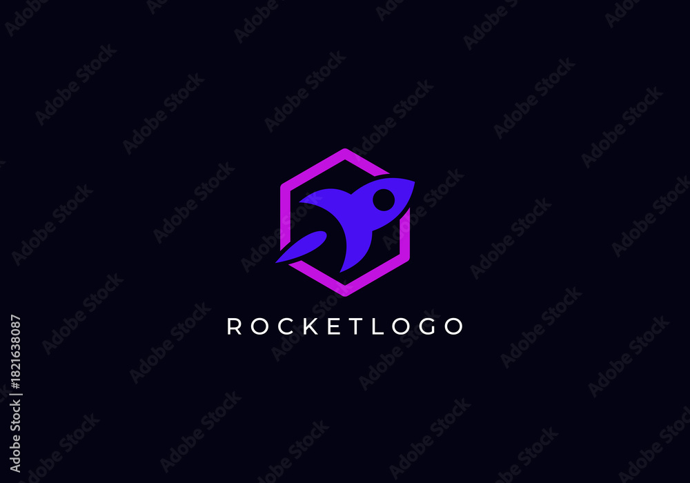 Fototapeta premium rocket business symbol icon illustration logo template vector