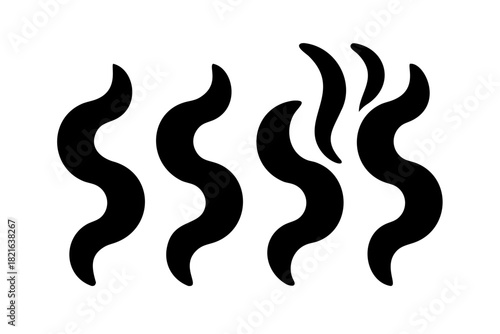 Abstract Smoke and Steam Swirls Vector Set vapor 1