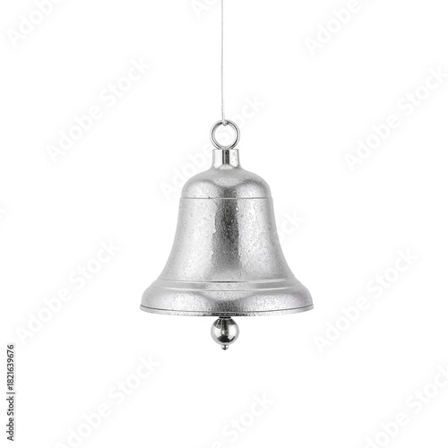 Silver Bell Hanging Decoratively in a Bright Space for Festive Occasions and ...