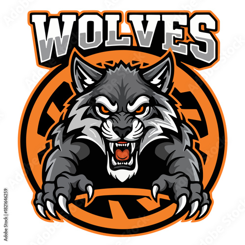 Esports logo of a wild, ferocious predator ready to hunt and dominate the game with strong, fast and deadly performance