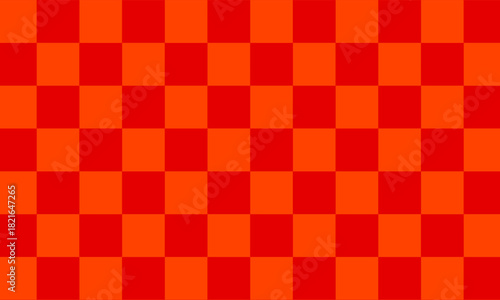 赤と橙の市松模様が広がる和風背景イラスト