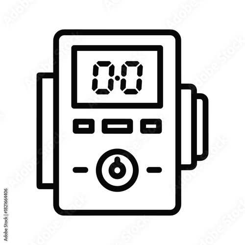 Phishing email icon with hook, warning sign, and link for cyber threat