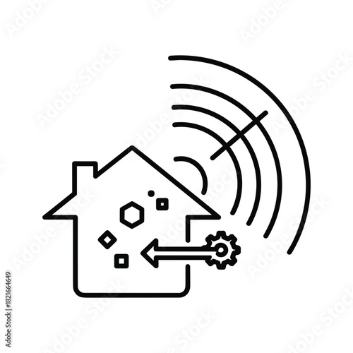 Smart home system setup with wireless signal and internal setting adjustment