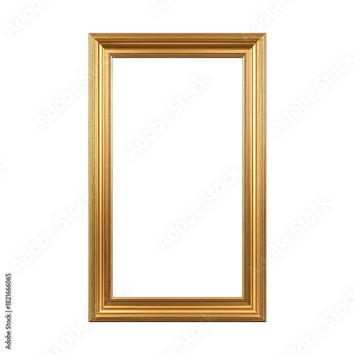 Empty Golden Frame With Classic Design Ready for Artwork Display in a Bright ...