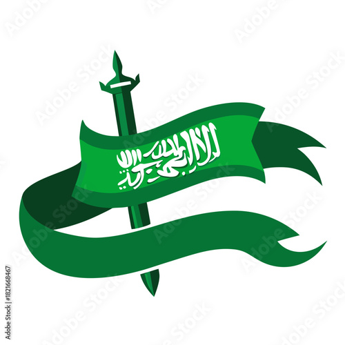 vector illustration of saudi arabia flag