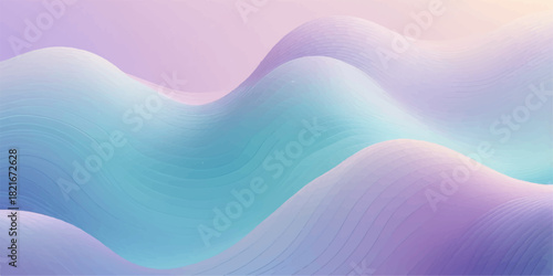 Abstract blue background illustration with colorful wavy lines and a light, dynamic water vector design pattern