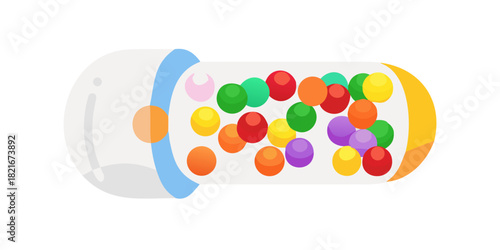 Colorful Gumball Vending Machine Vector gumball machine
