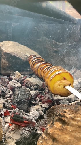 Pork kebab with grilled vegetables creates a hearty, smoky, and flavorful meal combining tender meat with charred seasonal produce.