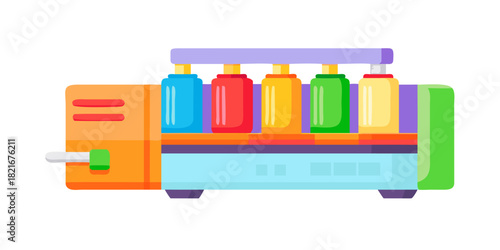 Colorful Juice Dispenser Machine Vector beverage machine