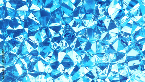 青色のキラキラ輝く宝石、ガラス、氷のような背景テクスチャ
