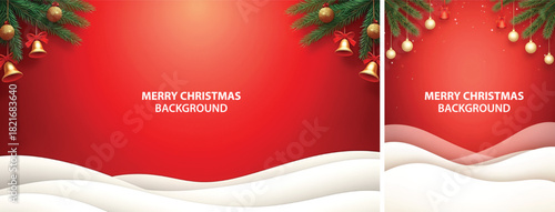 New year Abstract Background with waves, Merry christmas background for social media template