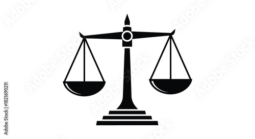 Scales of justice a symbol of balance and fairness silhouette