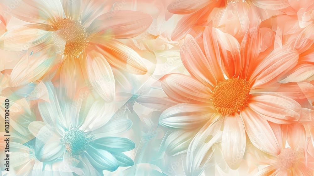 Obraz premium Captivating Nature-inspired Graphic Designs with Daisies 