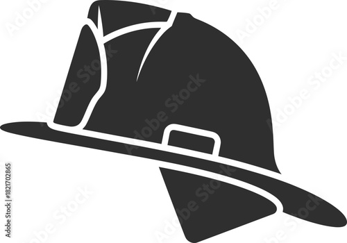 Firefighter helmet minimalist vector illustration for public safety awareness campaign use