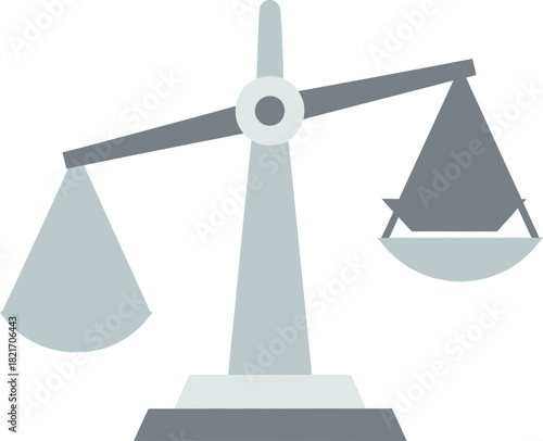 Balance scales representation illustrating fairness, equilibrium and impartiality, concept