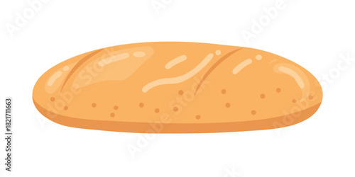 Fresh bread loaf with light brown crust and scoring