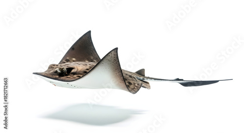 Wallpaper Mural Bat Ray Swimming Isolated on White Background Torontodigital.ca