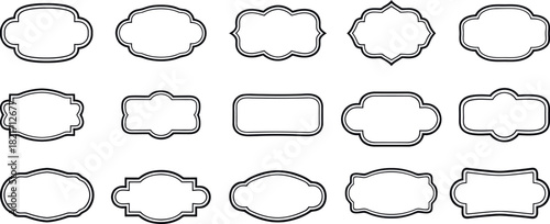 Hand drawn decorative frames collection for vintage design elements