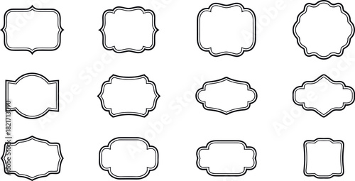 Elegant vintage frame collection for invitations and decorative elements