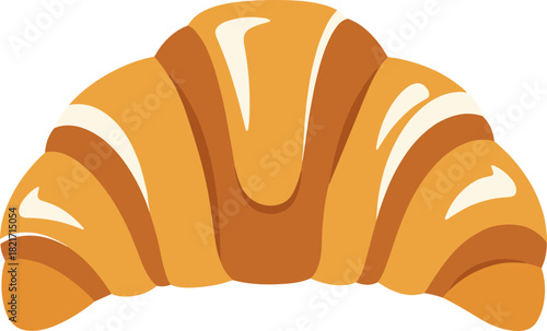 Delicious croissant illustration with simple style for bakery concept and breakfast menu