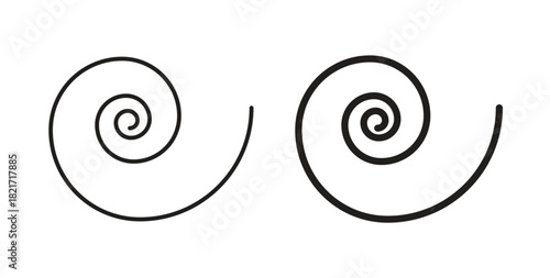 Spiral icon Isolated flat vector in outline collection on white background