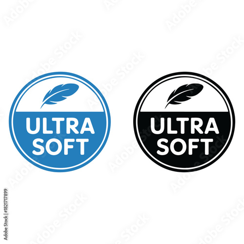 Ultra soft feather logo design Vector
