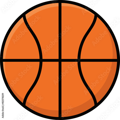 Vibrant basketball illustration against black backdrop symbolizing sports enthusiasm and competition
