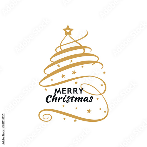 Merry Christmas logo design 