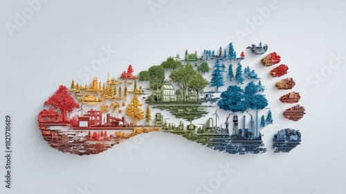 carbon footprint infographic white background