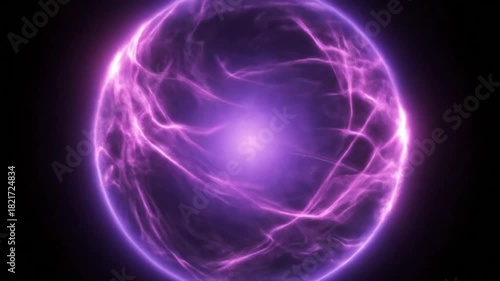 plasma ball on black background