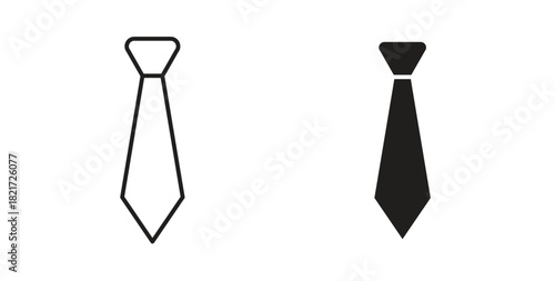 Tie icon Isolated flat vector in outline collection on white background
