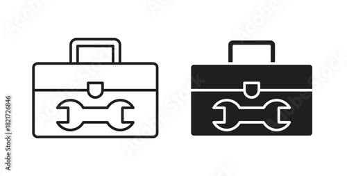 Toolbox icon Isolated flat vector in outline collection on white background