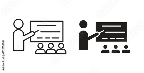 Training icon Isolated flat vector in outline collection on white background