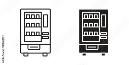 Vending machine icon Isolated flat vector in outline collection on white background