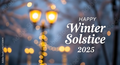 Happy Winter Solstice 2025 Celebration with Festive Lights and Warmth