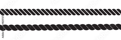 Rope brush pattern. Rope collections Ropes in knotting style. Knit patterns and rope brushes set.