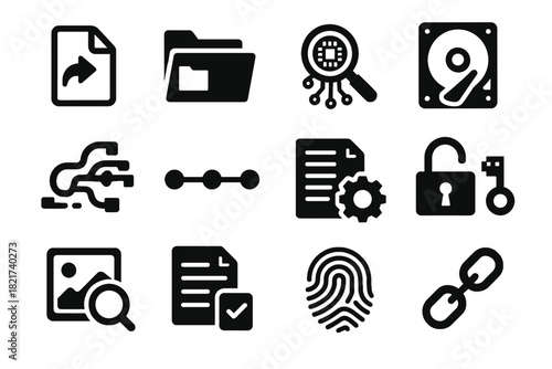 Case digital analysis report folder forensics magnifying evidence icon icons vector hard