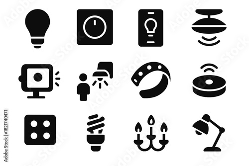 Hub preset app desk smart vector icons lamp rgb icon lighting strip